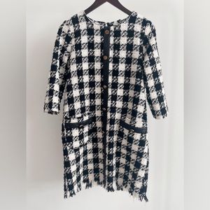 Zara houndstooth dress